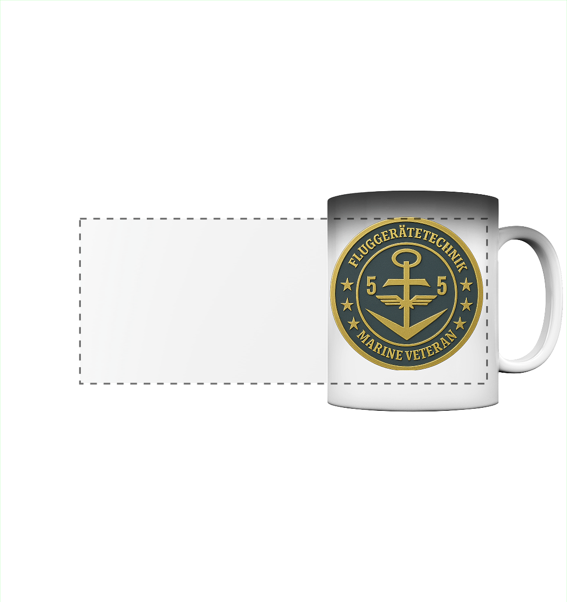 Marine Veteran 55er FLUGGERÄTETECHNIK - Metalleffekt - Panorama Magic Mug