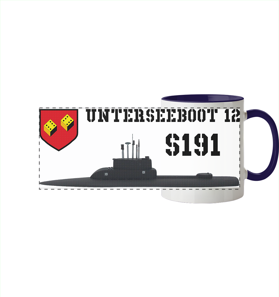 Unterseeboot S191 U12 - Panorama Tasse zweifarbig