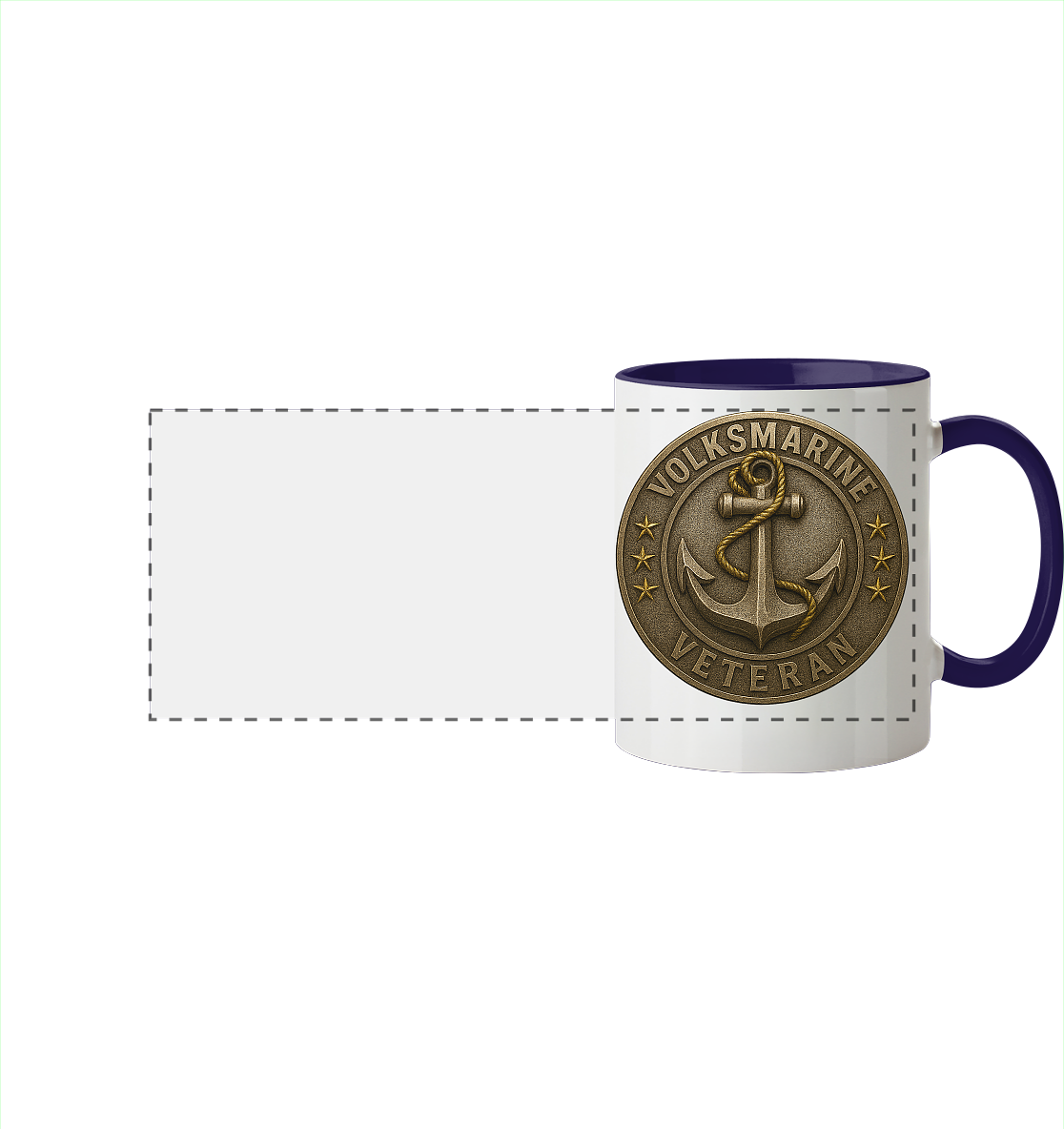 Volksmarine Veteran - Metalleffekt - Panorama Tasse zweifarbig