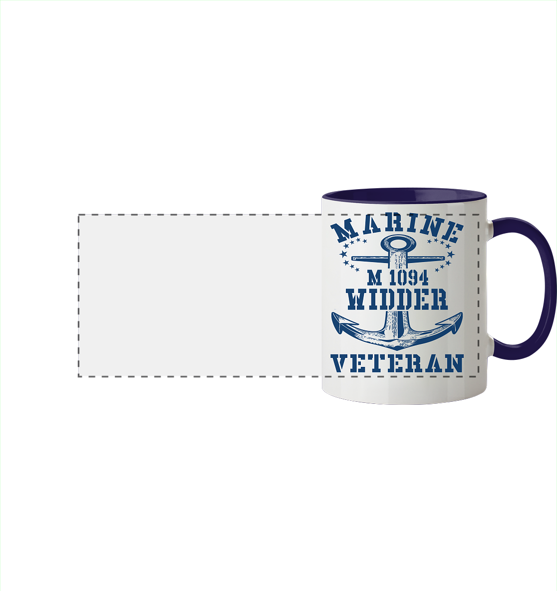 Marine Veteran M1094 WIDDER - Panorama Tasse zweifarbig