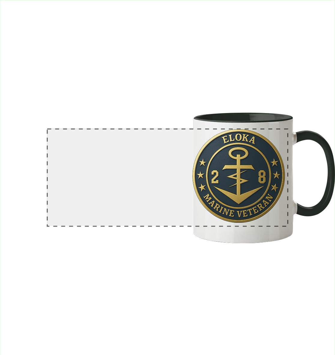 Marine Veteran 28er ELOKA - Metalleffekt - Panorama Tasse zweifarbig