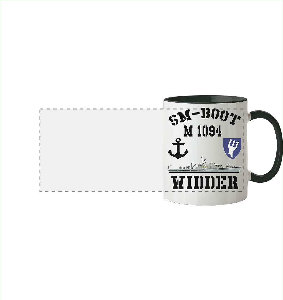 SM-BOOT M1094 WIDDER - Panorama Tasse zweifarbig