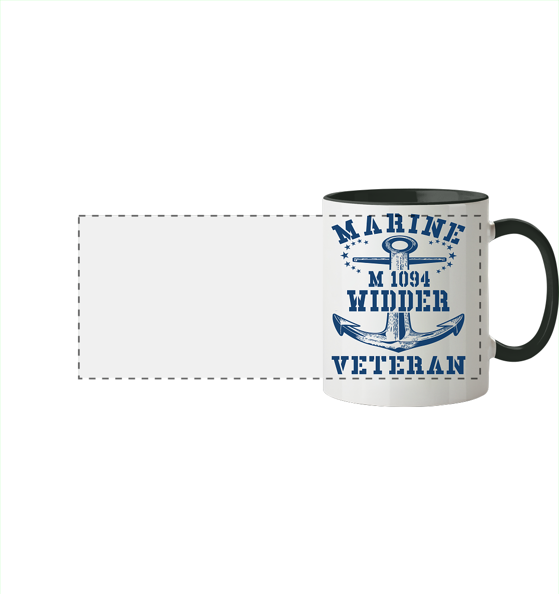 Marine Veteran M1094 WIDDER - Panorama Tasse zweifarbig