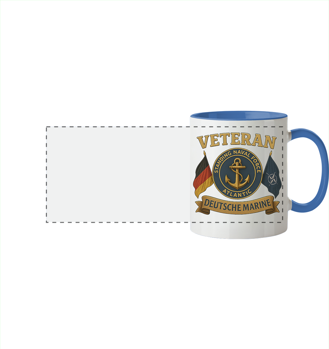 Veteran DEUTSCHE MARINE SNFL - Panorama Tasse zweifarbig