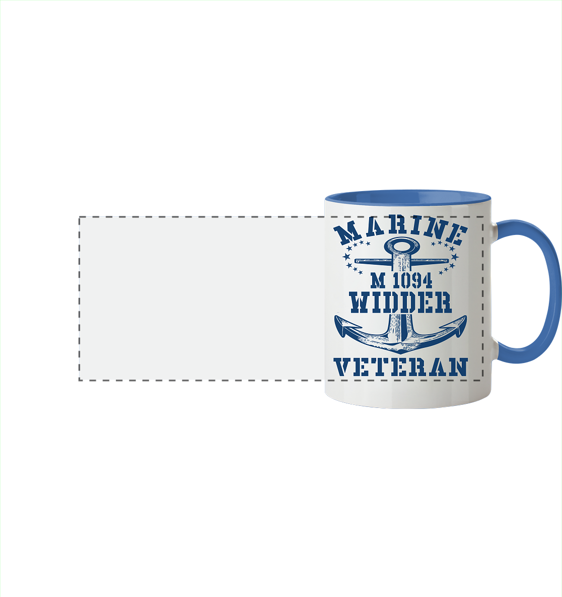 Marine Veteran M1094 WIDDER - Panorama Tasse zweifarbig