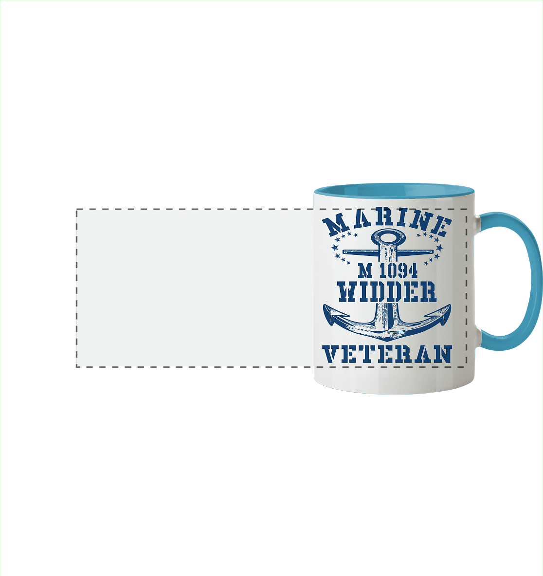 Marine Veteran M1094 WIDDER - Panorama Tasse zweifarbig