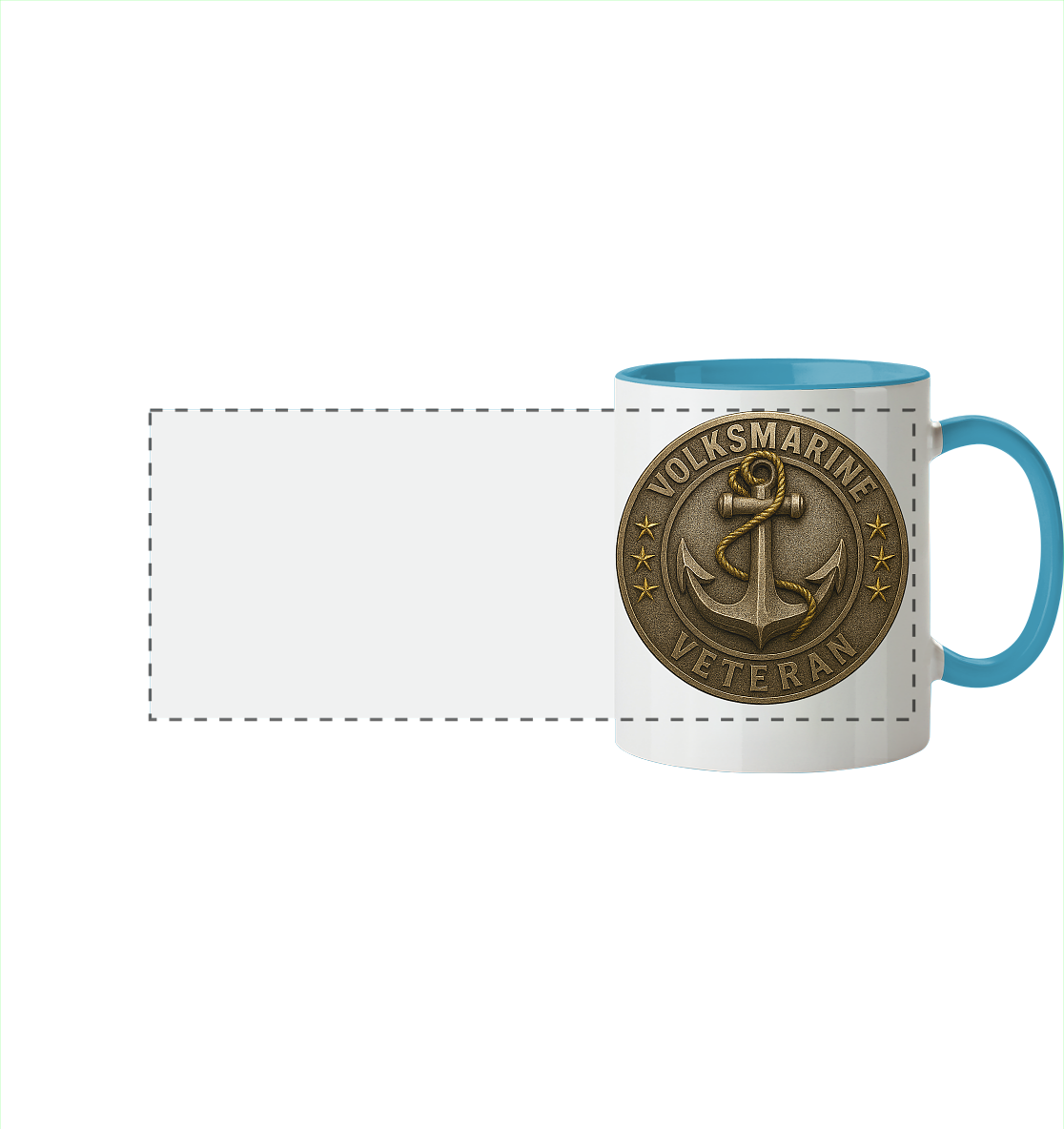 Volksmarine Veteran - Metalleffekt - Panorama Tasse zweifarbig
