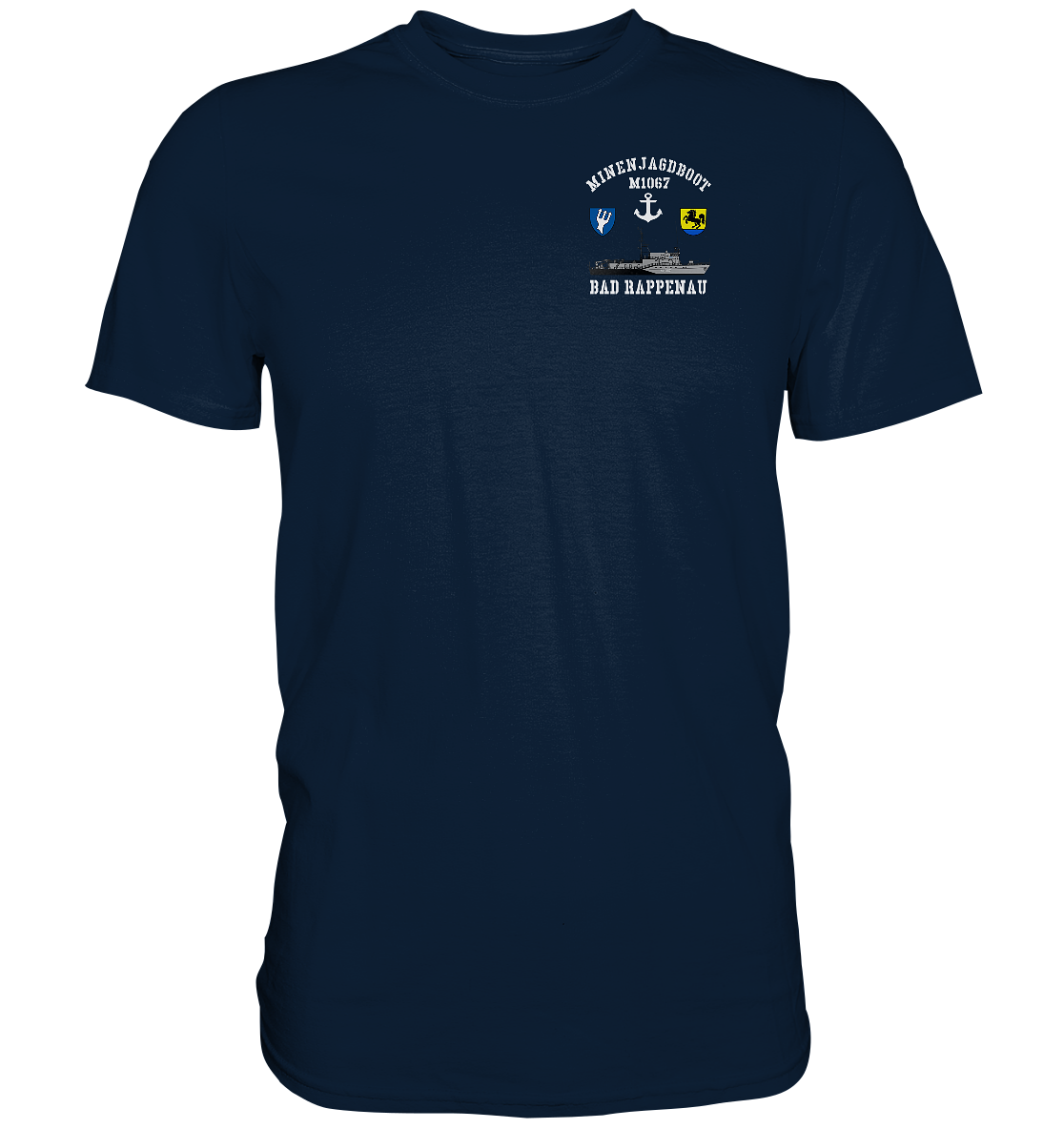 Mij.-Boot M1067 RAPPENAU 5. MSG beids. Druck - Premium Shirt