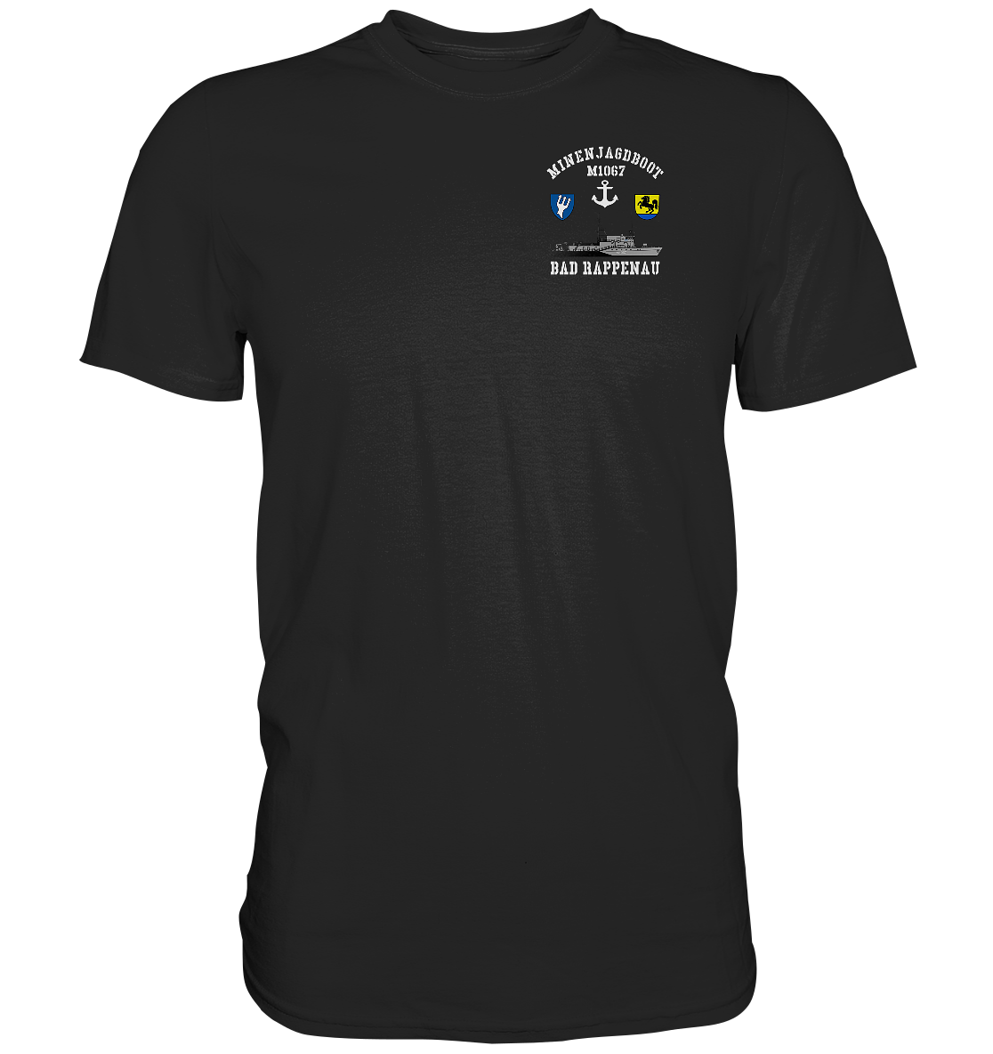 Mij.-Boot M1067 RAPPENAU 5. MSG beids. Druck - Premium Shirt