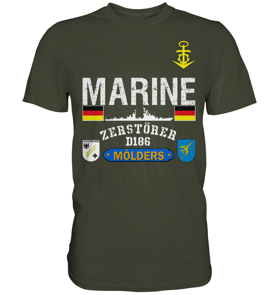 Zerstörer D186 MÖLDERS 40er - Premium Shirt