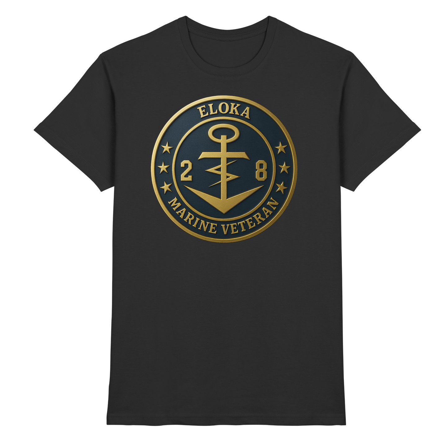 Marine Veteran 28er ELOKA - Metalleffekt - Premium Shirt