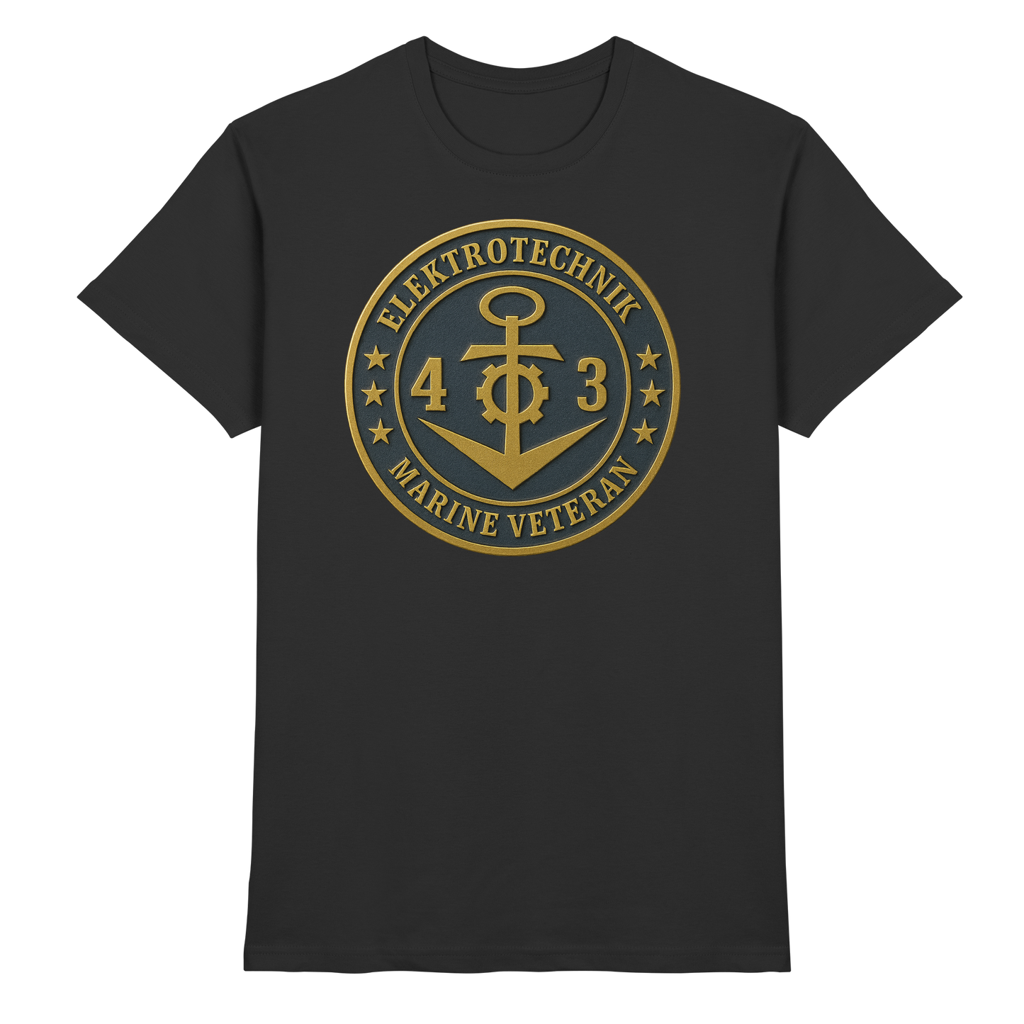Marine Veteran 43er ELEKTROTECHNIK - Metalleffekt - Premium Shirt