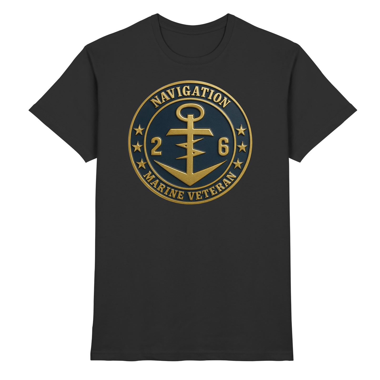 Marine Veteran 26er NAVIGATION - Metalleffekt - Premium Shirt