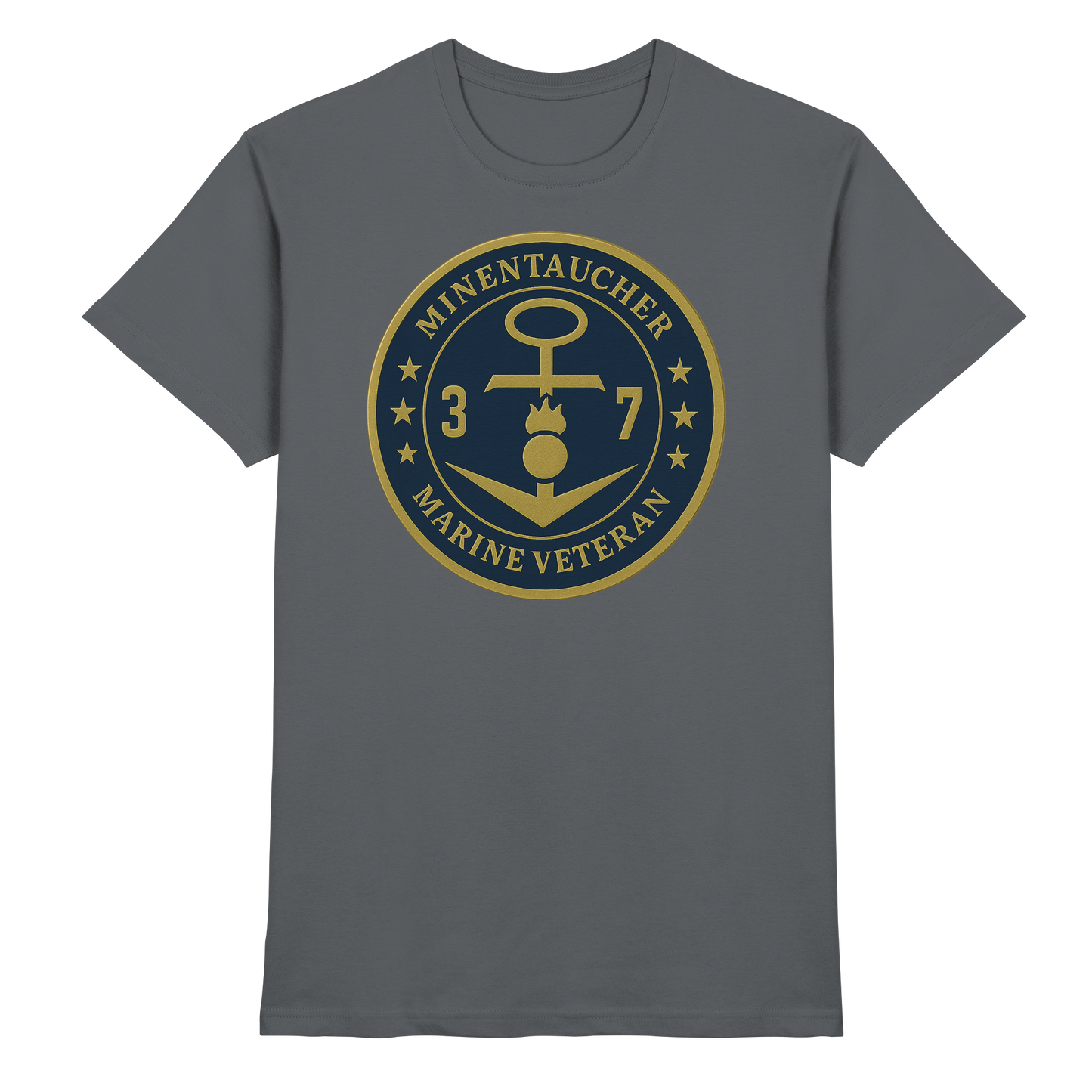 Marine Veteran 37er MINENTAUCHER - Metalleffekt - Premium Shirt