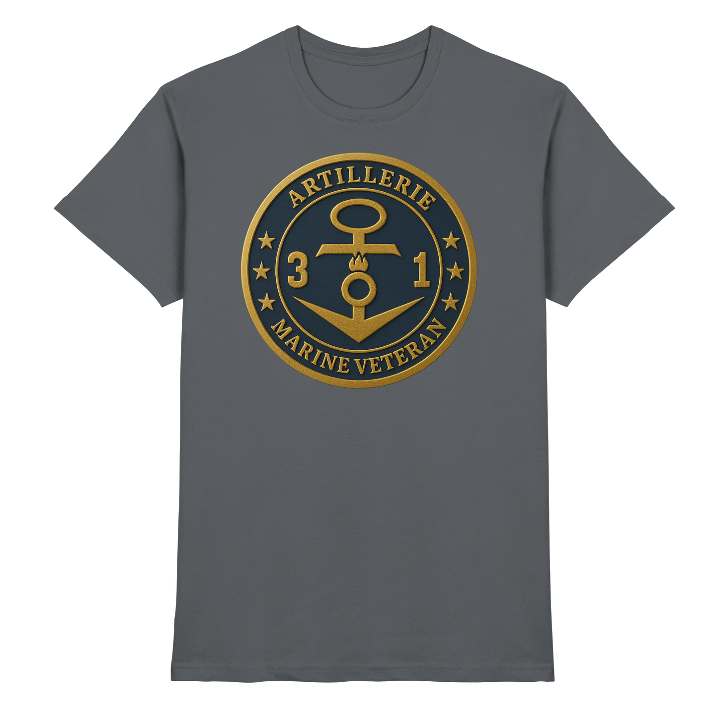 Marine Veteran 31er ARTILLERIE - Metalleffekt - Premium Shirt