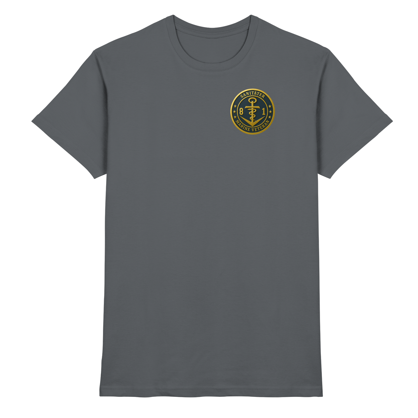 Marine Veteran 81er SANITÄTER - Metalleffekt - Premium Shirt