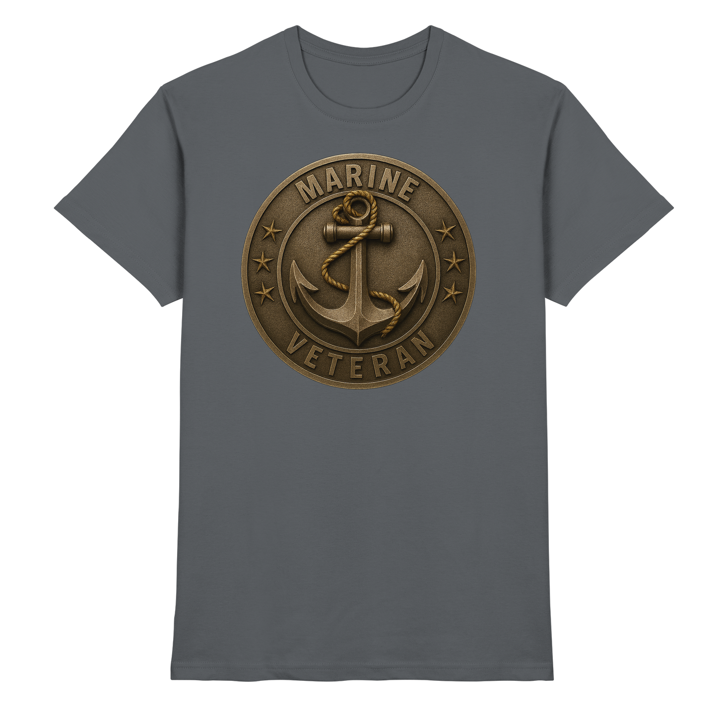 Marine Veteran - Metalleffekt - Premium Shirt