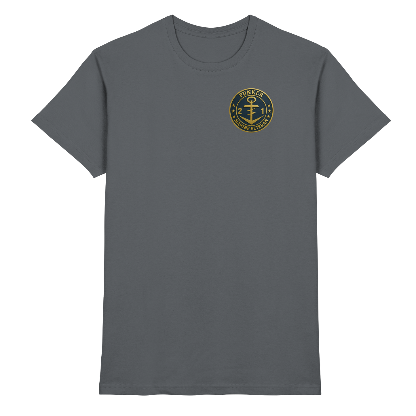 Marine Veteran 21er FUNKER - Metalleffekt - Premium Shirt