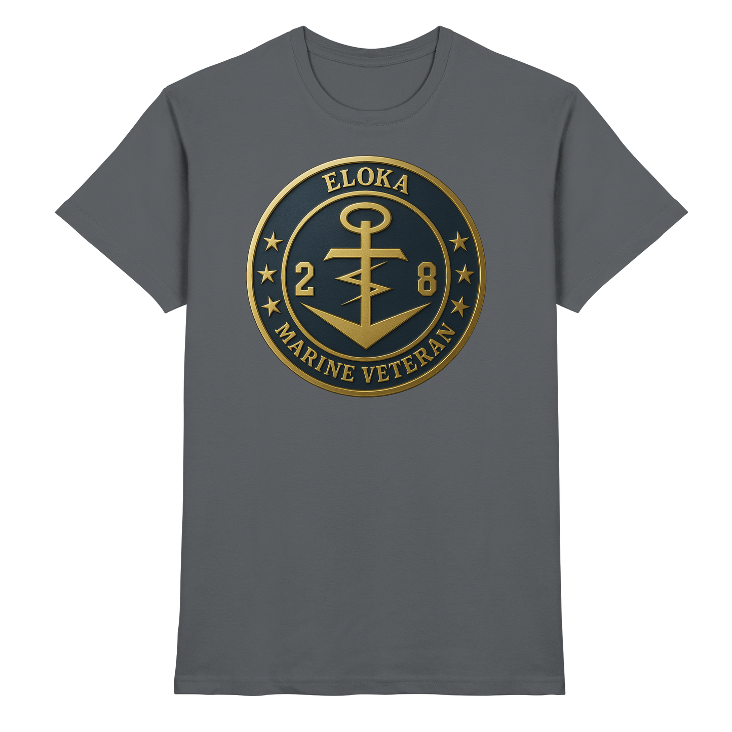 Marine Veteran 28er ELOKA - Metalleffekt - Premium Shirt