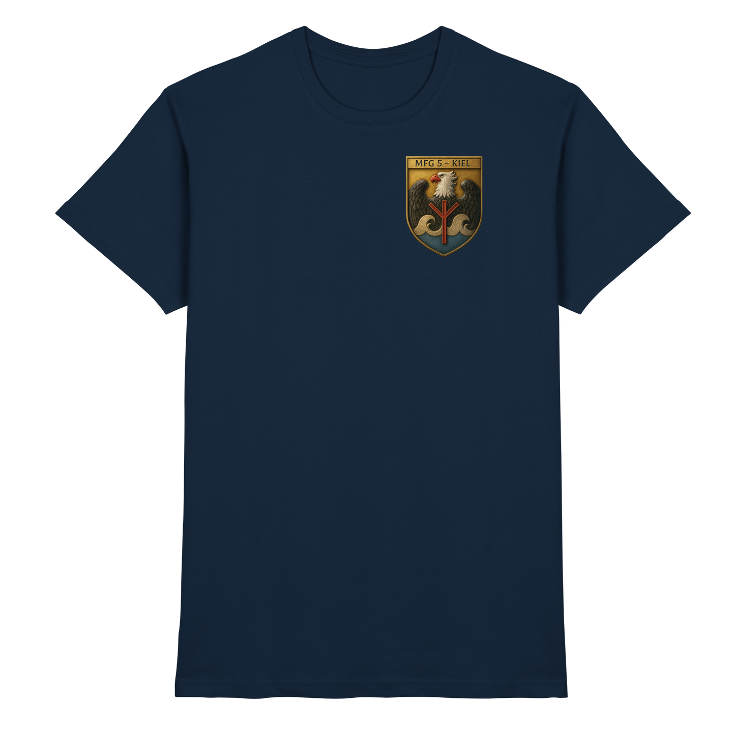 Wappen MFG5 - KIEL - Metalleffekt - Premium Shirt