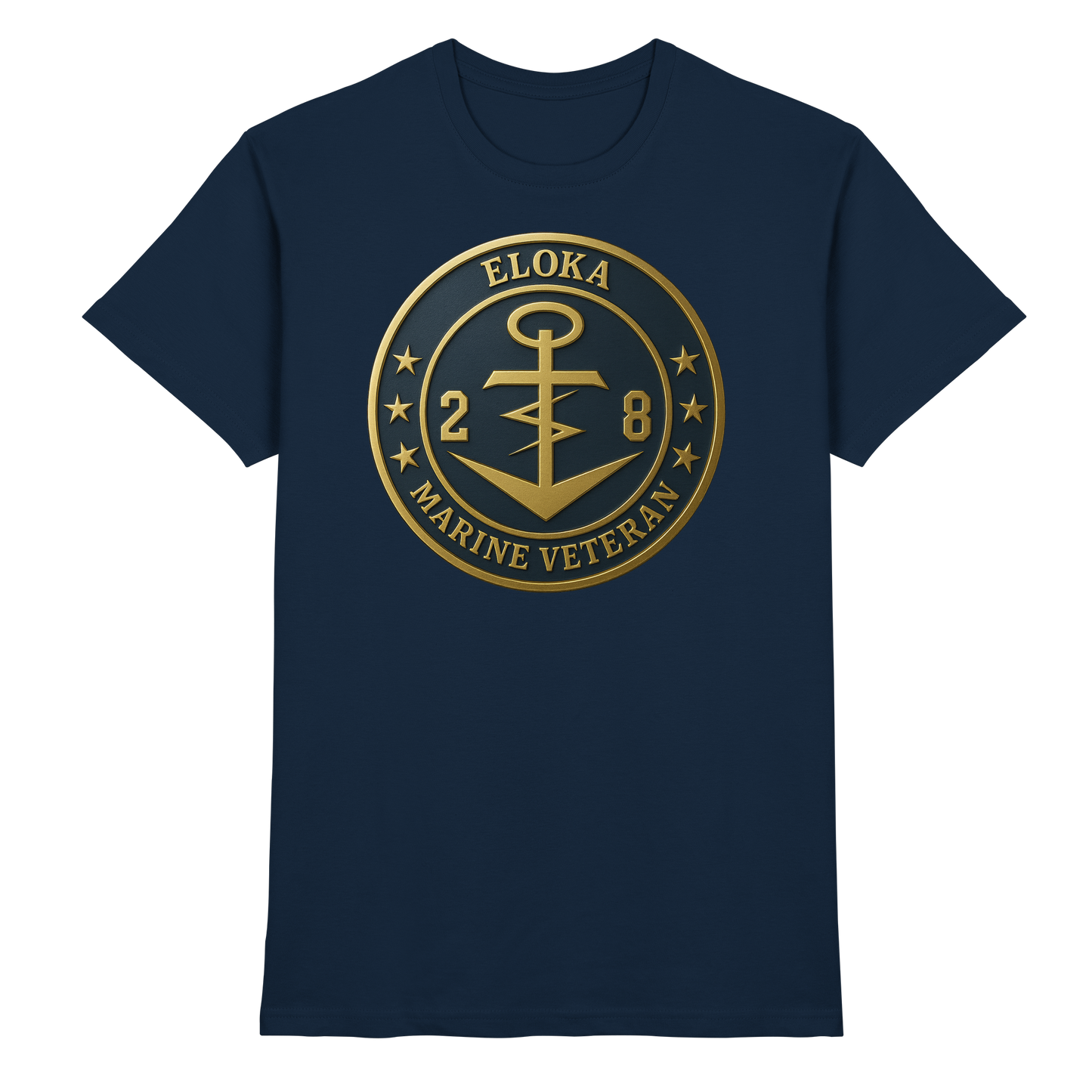 Marine Veteran 28er ELOKA - Metalleffekt - Premium Shirt