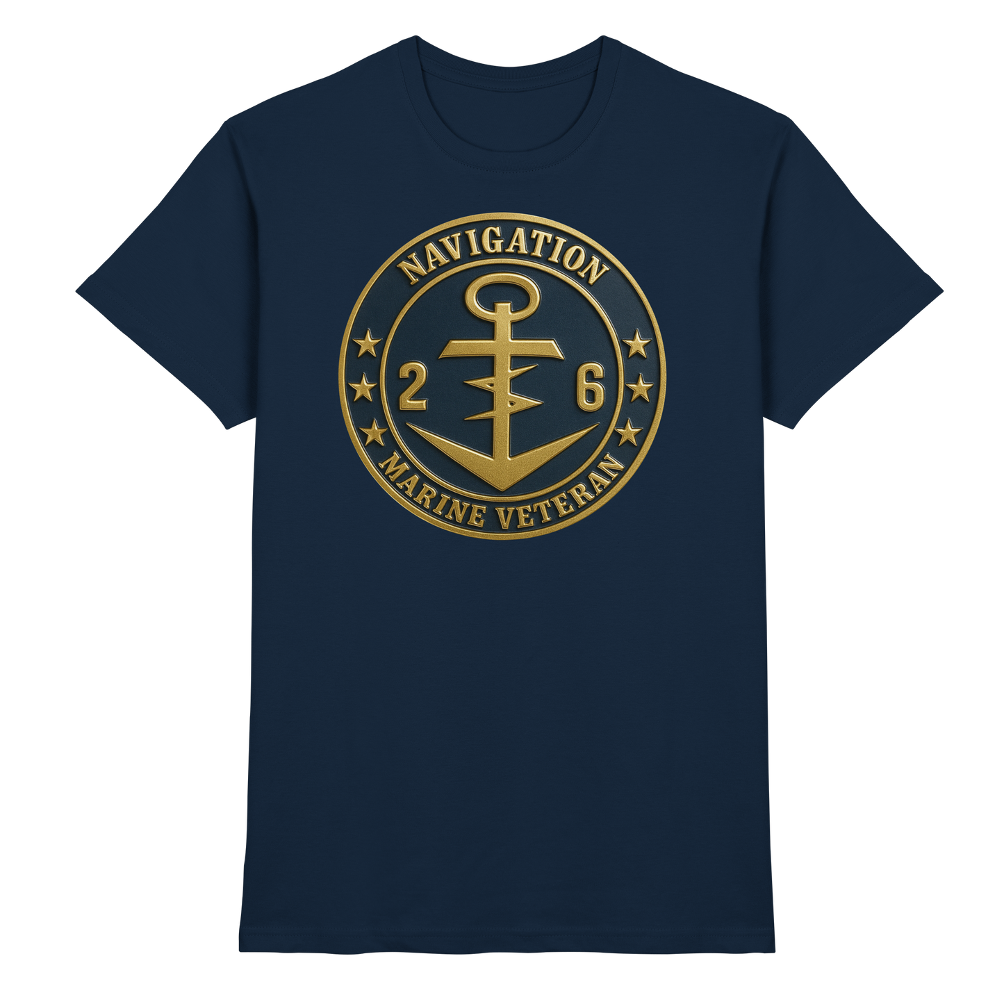 Marine Veteran 26er NAVIGATION - Metalleffekt - Premium Shirt