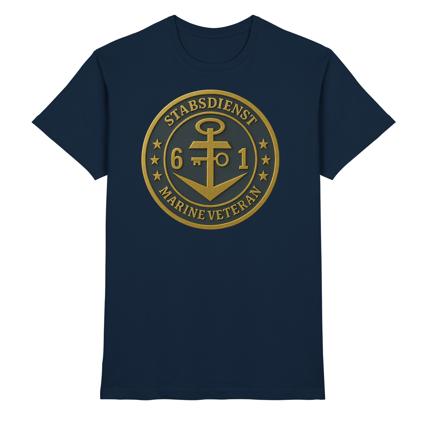 Marine Veteran 61er STABSDIENST - Metalleffekt - Premium Shirt