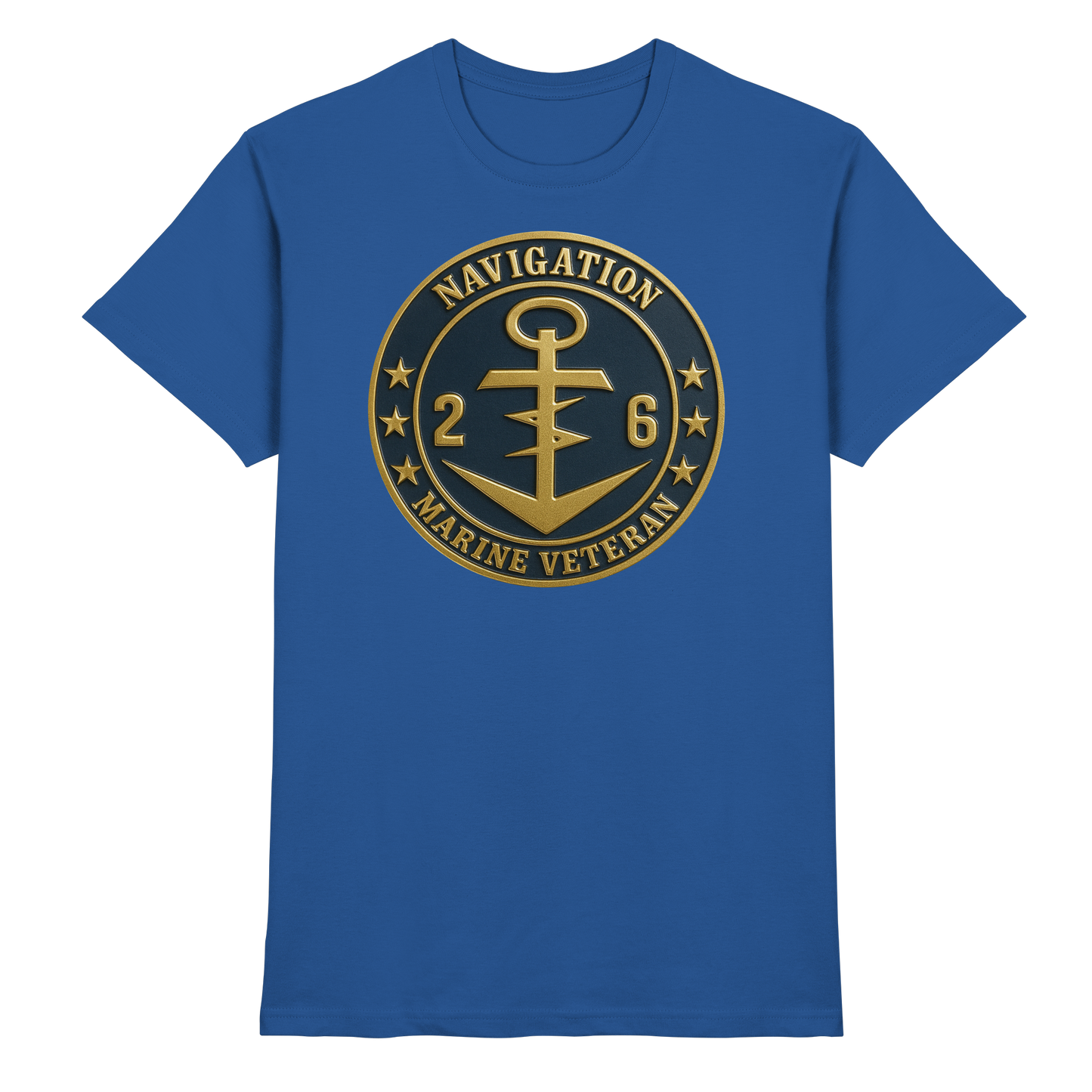 Marine Veteran 26er NAVIGATION - Metalleffekt - Premium Shirt