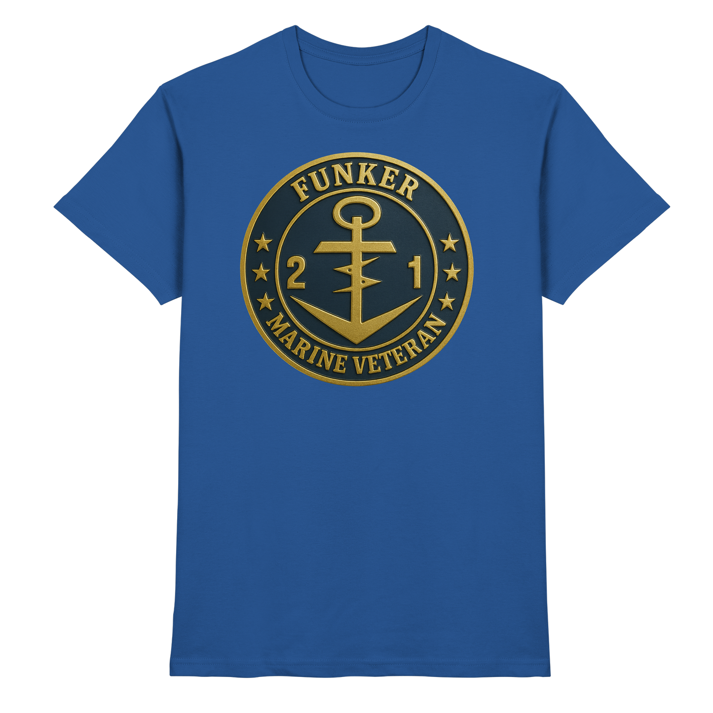 Marine Veteran 21er FUNKER - Metalleffekt - Premium Shirt