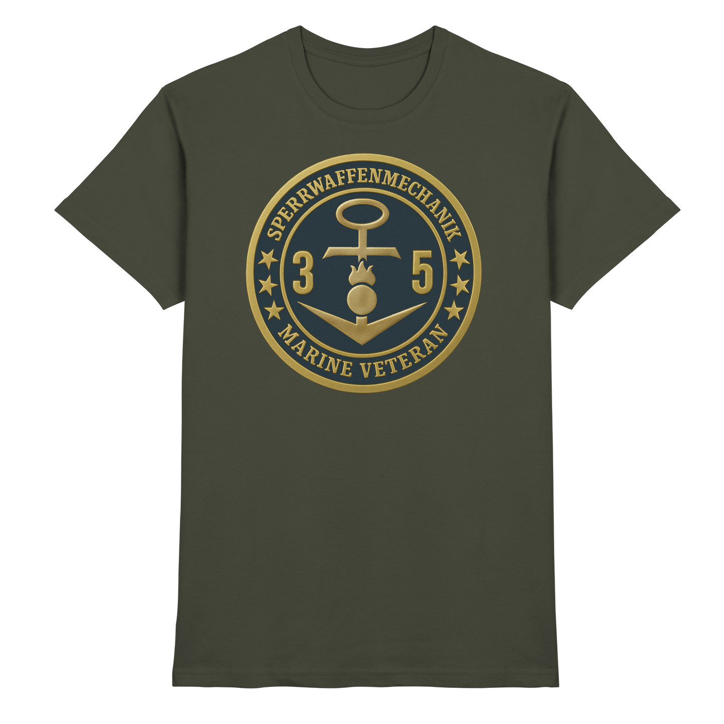 Marine Veteran 35er SPERRWAFFENMECHANIK - Metalleffekt - Premium Shirt