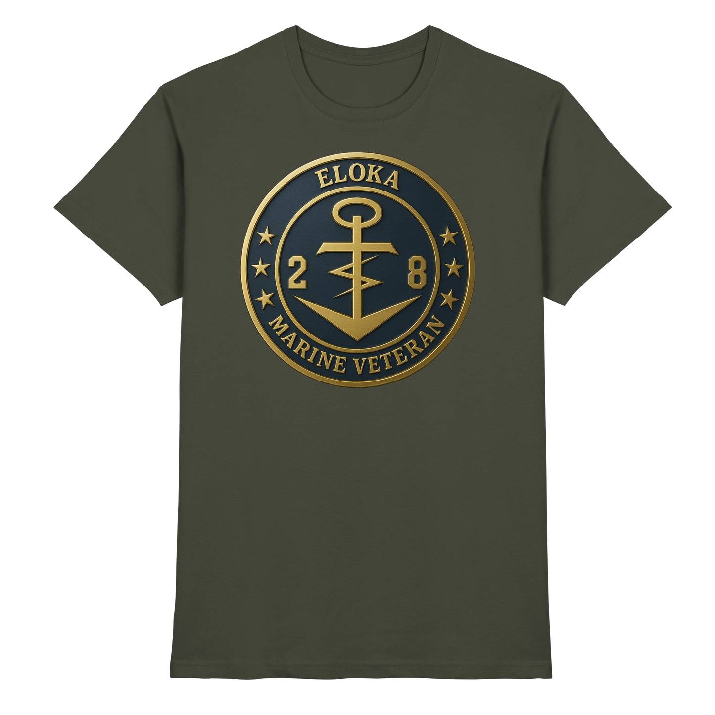 Marine Veteran 28er ELOKA - Metalleffekt - Premium Shirt