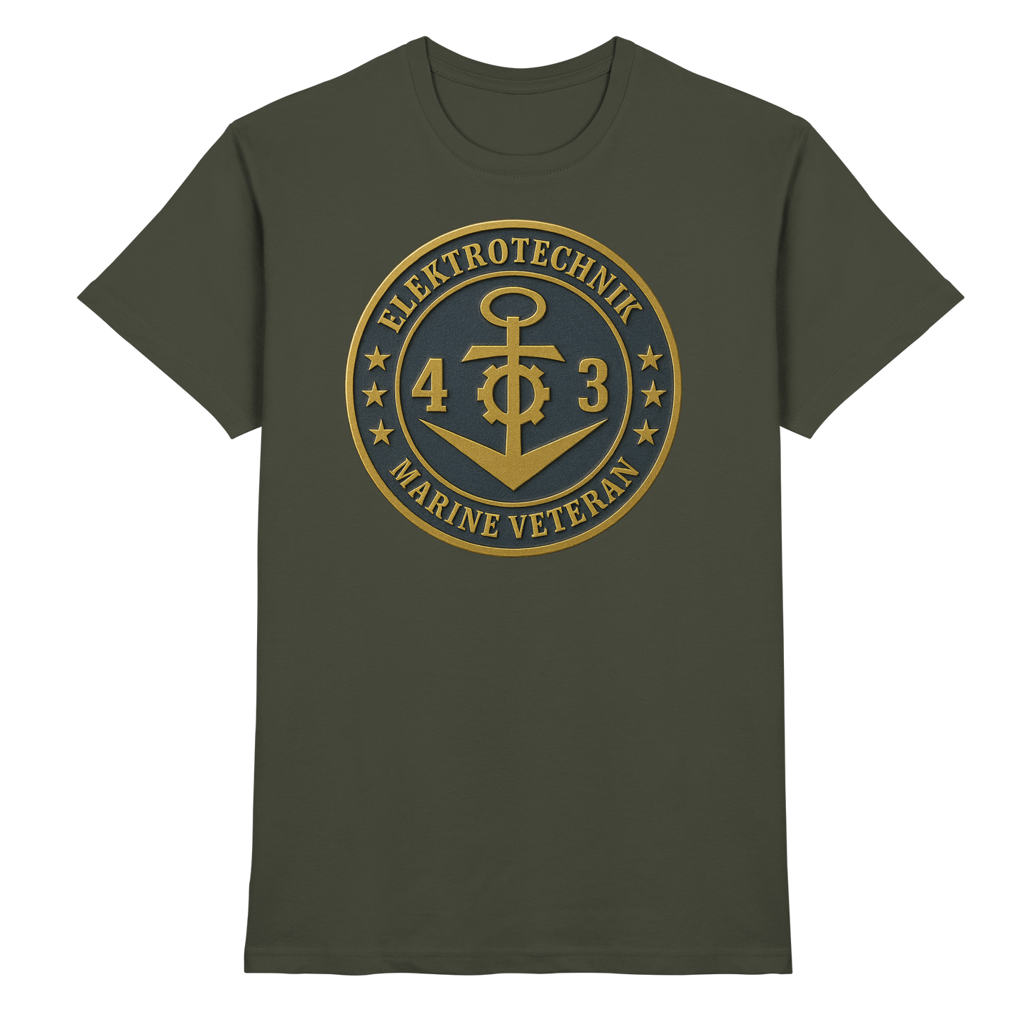 Marine Veteran 43er ELEKTROTECHNIK - Metalleffekt - Premium Shirt