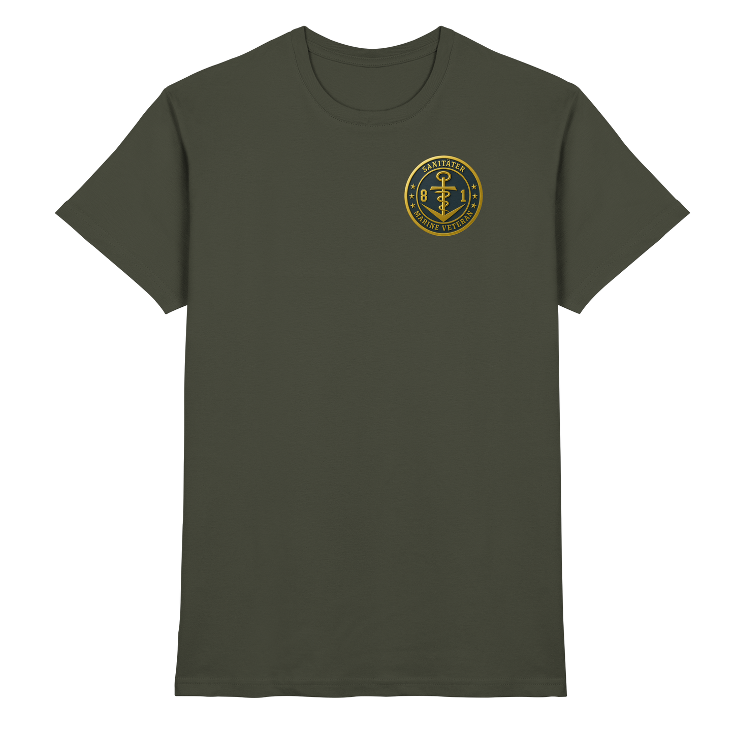 Marine Veteran 81er SANITÄTER - Metalleffekt - Premium Shirt