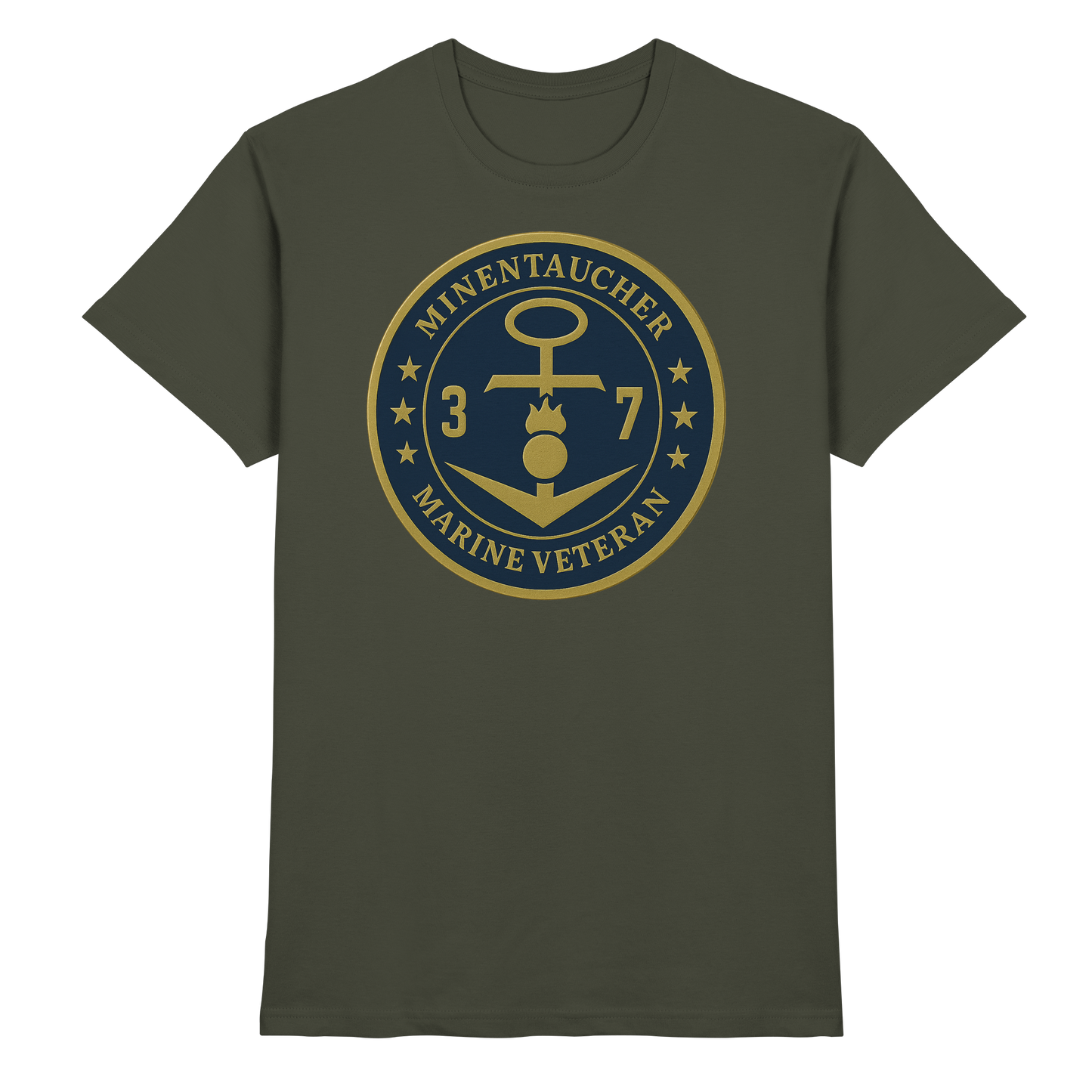 Marine Veteran 37er MINENTAUCHER - Metalleffekt - Premium Shirt