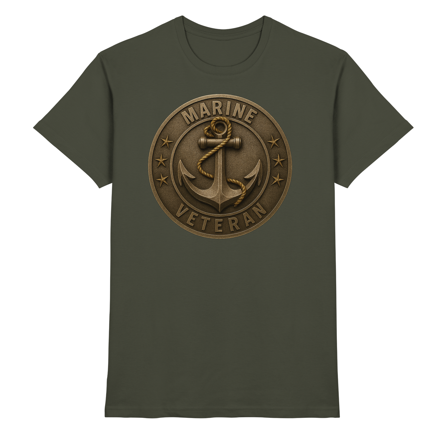 Marine Veteran - Metalleffekt - Premium Shirt