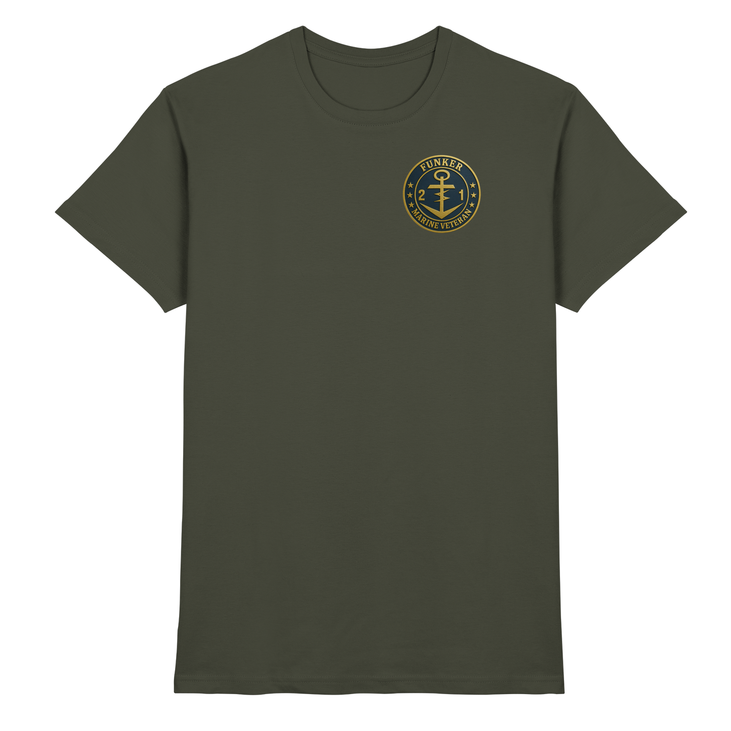 Marine Veteran 21er FUNKER - Metalleffekt - Premium Shirt