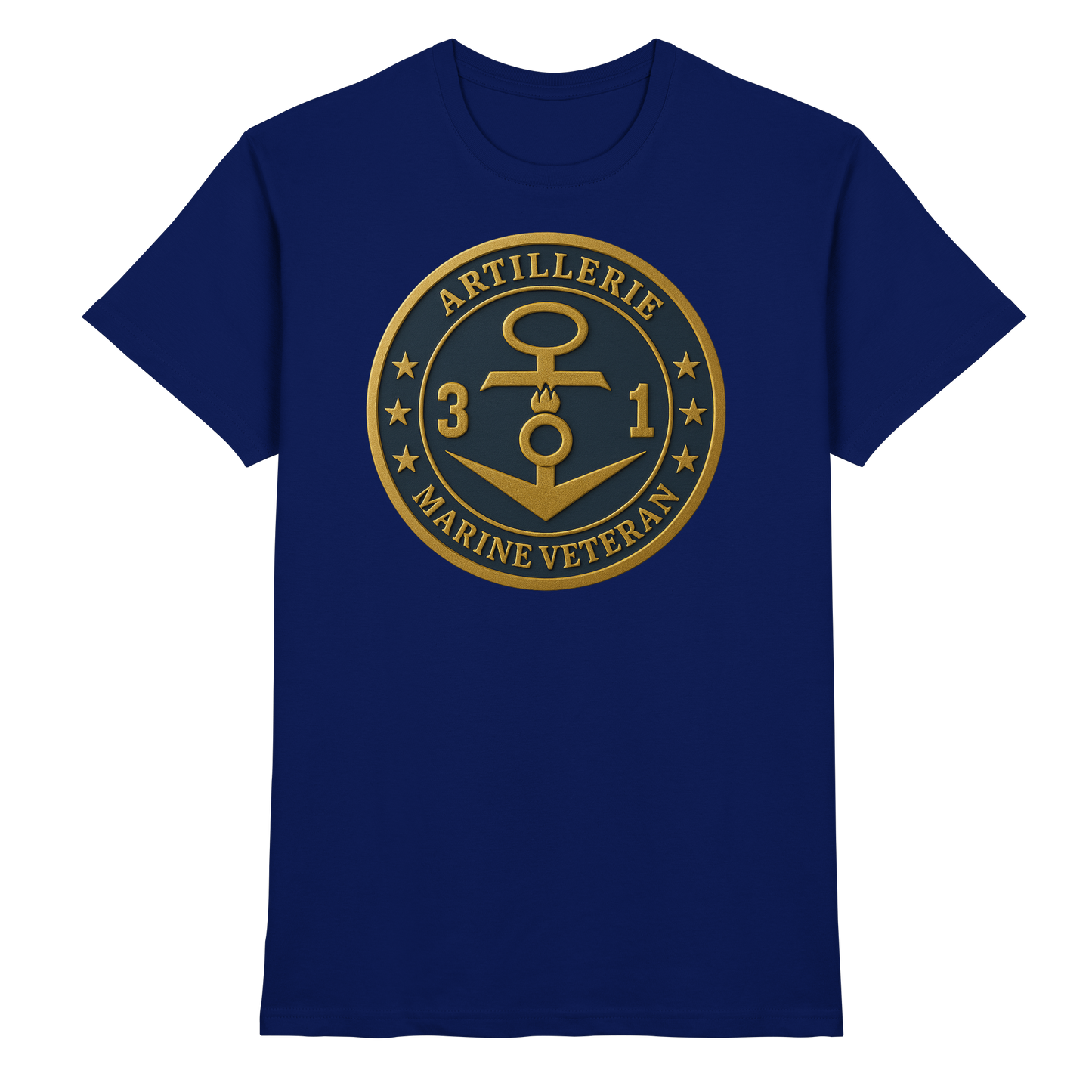 Marine Veteran 31er ARTILLERIE - Metalleffekt - Premium Shirt