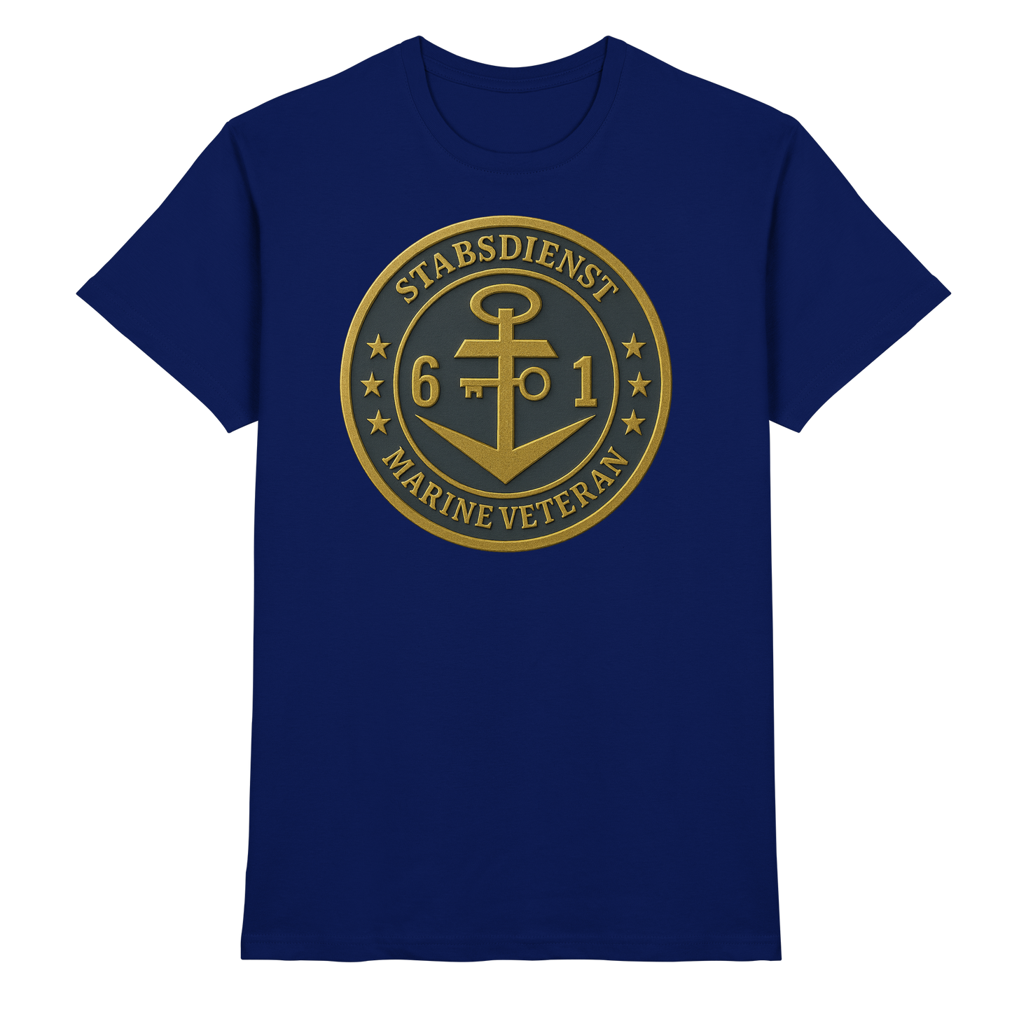 Marine Veteran 61er STABSDIENST - Metalleffekt - Premium Shirt
