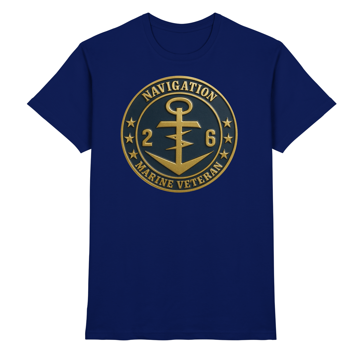 Marine Veteran 26er NAVIGATION - Metalleffekt - Premium Shirt