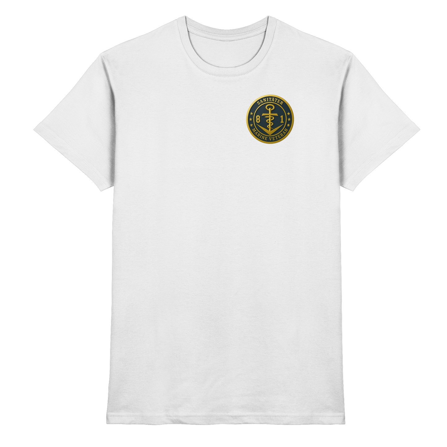 Marine Veteran 81er SANITÄTER - Metalleffekt - Premium Shirt