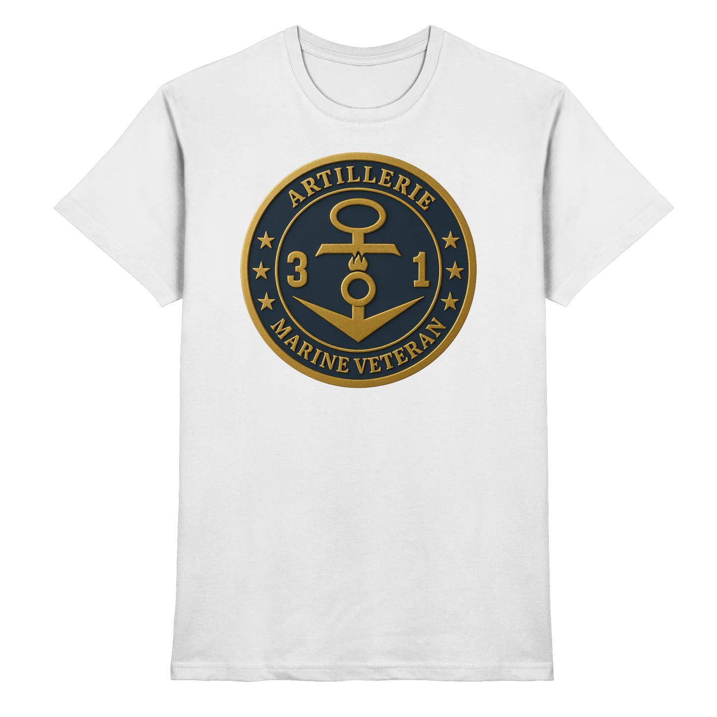 Marine Veteran 31er ARTILLERIE - Metalleffekt - Premium Shirt