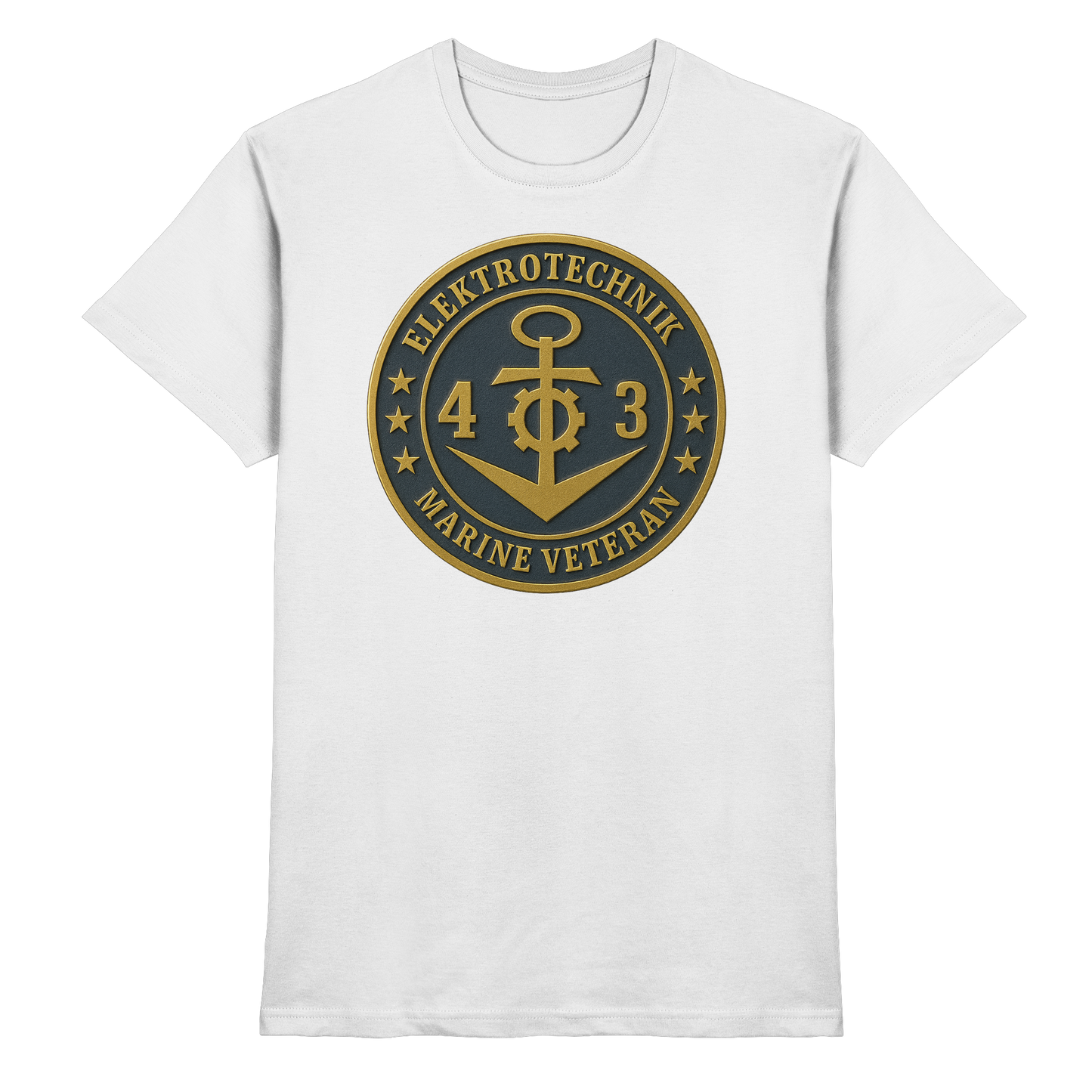 Marine Veteran 43er ELEKTROTECHNIK - Metalleffekt - Premium Shirt