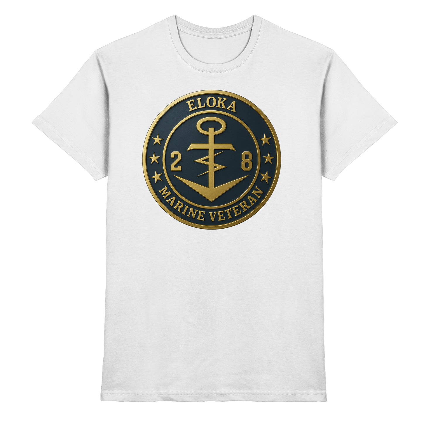 Marine Veteran 28er ELOKA - Metalleffekt - Premium Shirt