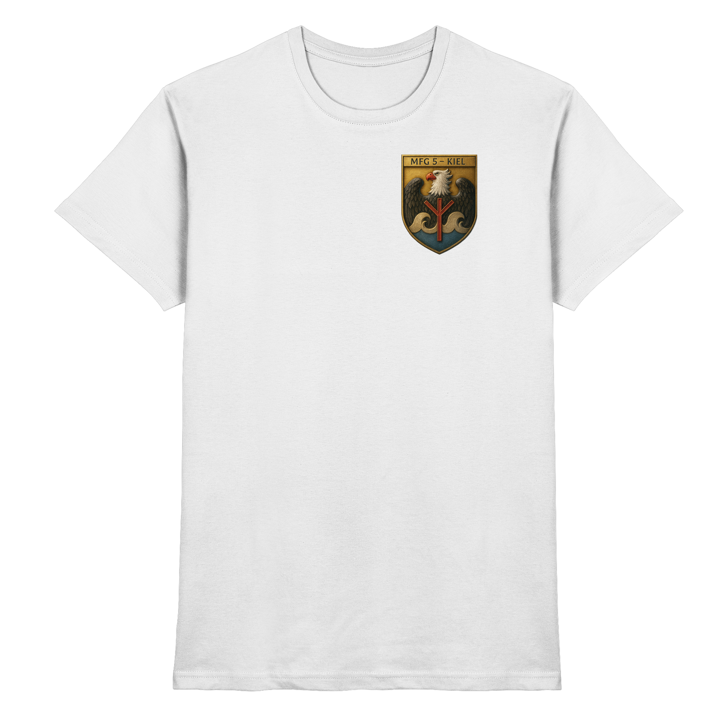 Wappen MFG5 - KIEL - Metalleffekt - Premium Shirt