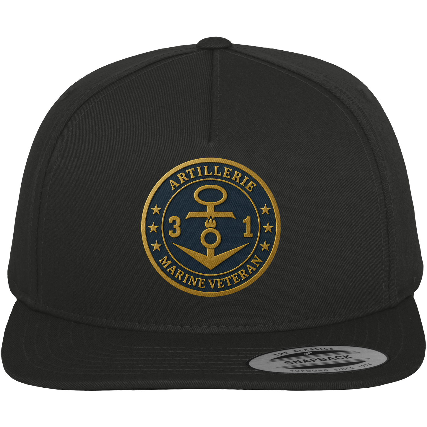 Marine Veteran 31er ARTILLERIE - Metalleffekt - Premium Snapback