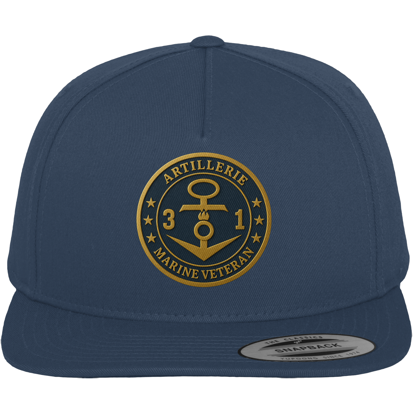 Marine Veteran 31er ARTILLERIE - Metalleffekt - Premium Snapback