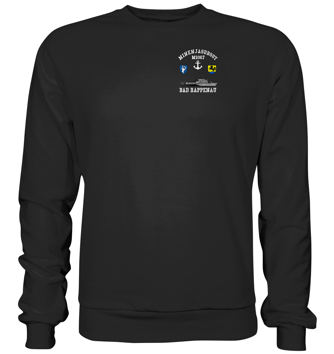 Mij.-Boot M1067 RAPPENAU 5. MSG beids. Druck - Premium Sweatshirt