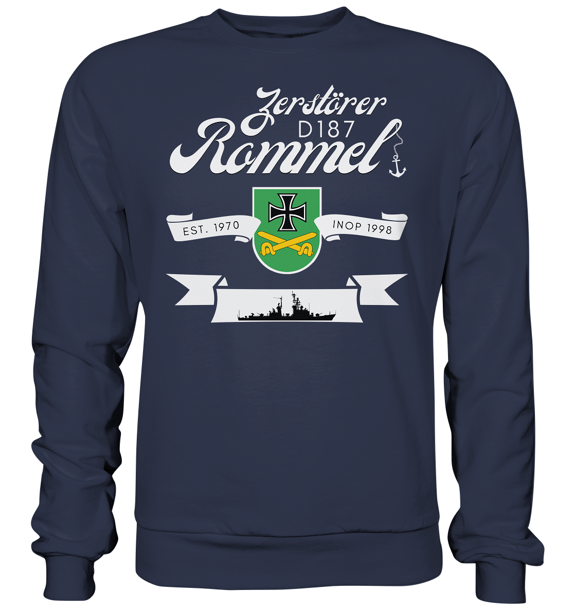 Zerstörer D187 ROMMEL EST. 1970 - Premium Sweatshirt