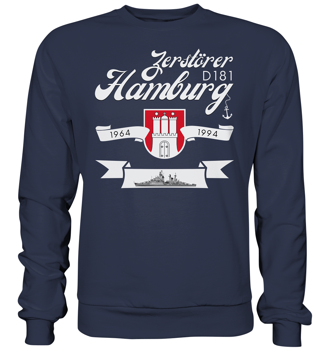 Zerstörer D181 HAMBURG 1964-1994 - Premium Sweatshirt