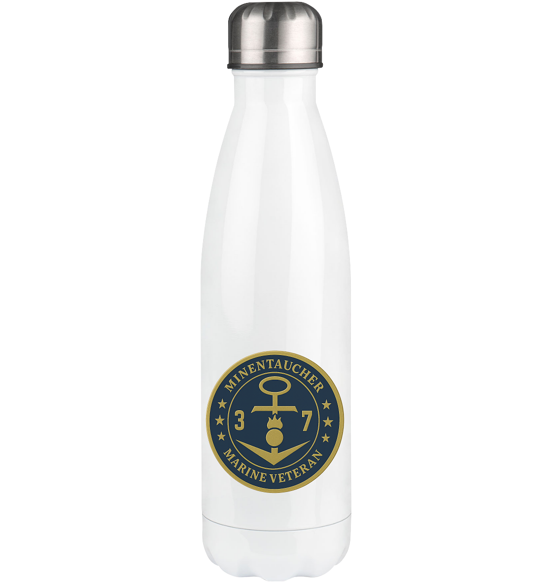 Marine Veteran 37er MINENTAUCHER - Metalleffekt - Thermoflasche 500ml